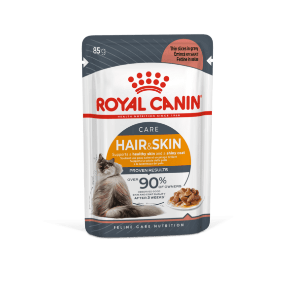 Royal Canin Hair & Skin Gravy (INTENSE BEAUTY) (WET FOOD - Pouches) 12x85g - Image 3