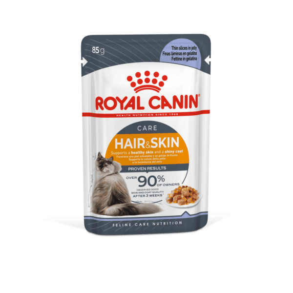 Royal Canin Hair & Skin Jelly (INTENSE BEAUTY) (WET FOOD - Pouches) 12x85g - Image 3