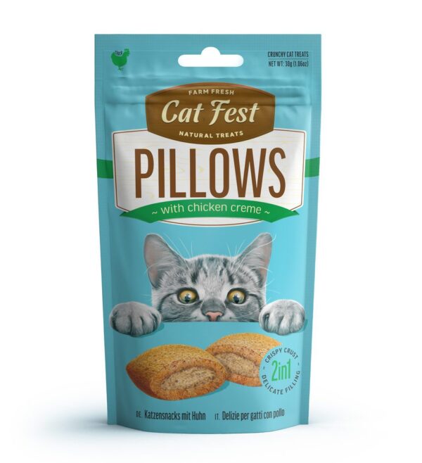 Cat Fest Pillows With Chicken Cream[Weight - 30g]