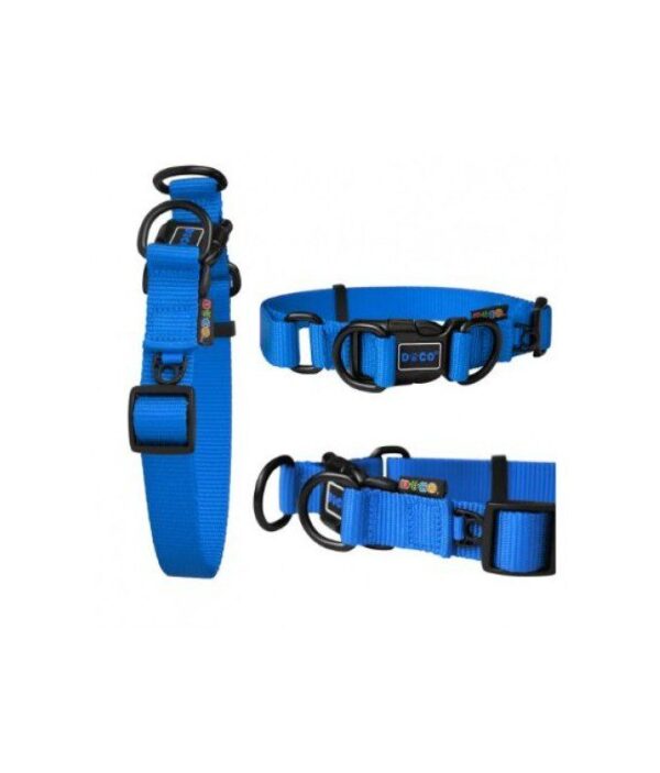 DOCO Double D (DD) - Ring Nylon Collar (DCS005)[Color - Blue, Size - L]