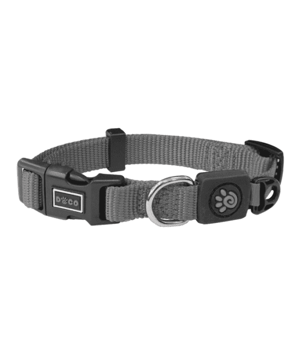 DOCO Signature Nylon Collar (DCSN002)[Color - Grey, Size - L]