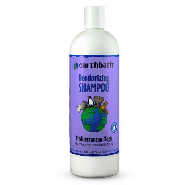 Earthbath Totally Natural Deodorizing Pet Shampoo Mediterranean Magic Rosemary Scent 472 ml