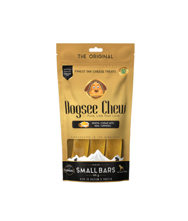 Dogsee Turmeric Small Bars: Long-Lasting Dental Chews for Small Dogs 100g