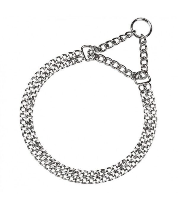 Ferplast Chrome CSS - Semi Choke-Chain Dog Collar Made of Metal[Dimension - 48 x 56cm]