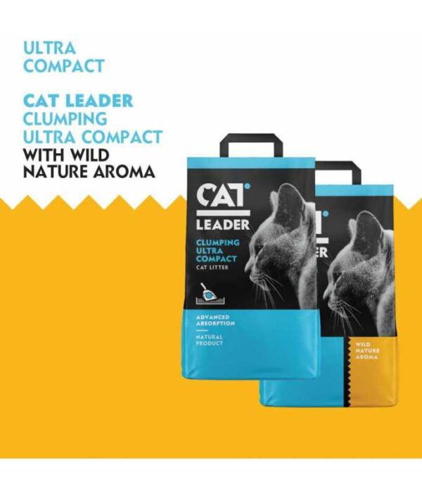 Geohellas Cat Leader Clumping Ultra Compact Cat Litter[Flavor - Baby Powder, Weight - 5kg]