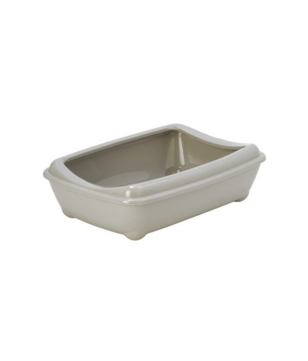 Moderna Arist-O-Tray-Cat Litter Tray[Color - Grey, Size - M (With Rim)]