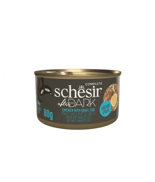 Schesir After Dark Wholefood In Broth For Cat - Chicken With Quail Egg 80g