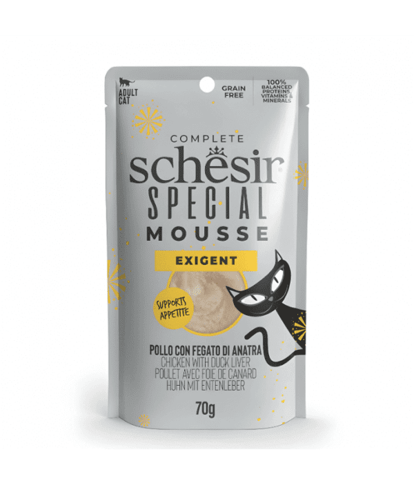 Schesir Special Mousse (Exigent) For Cat - Chicken With Duck Liver 70g