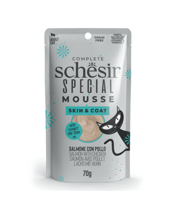 Schesir Special Mousse (Skin & Coat) For Cat - Salmon With Chicken 70g