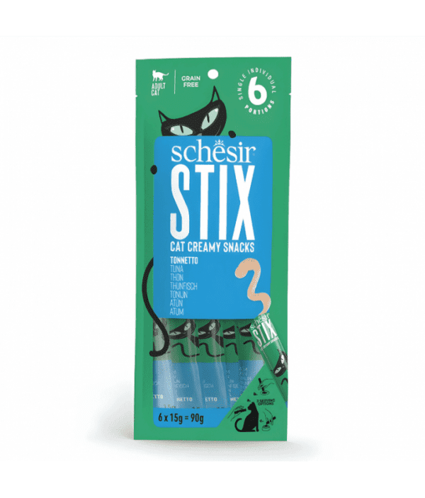 Schesir Stix Treat For Cat In Cream - Tuna 6x15g