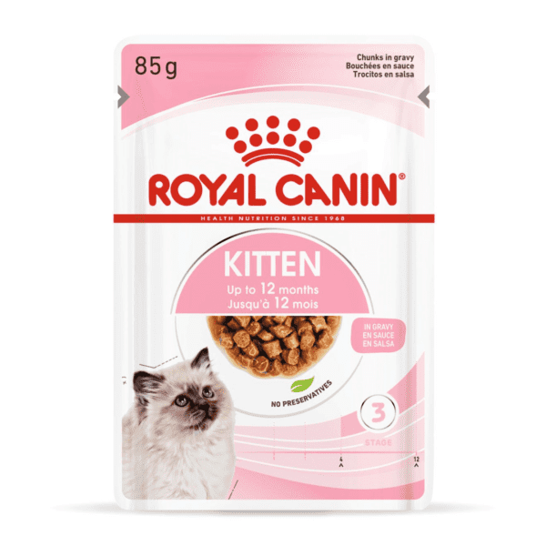 Royal Canin Kitten Gravy (WET FOOD - Pouches) 12 x 85g - Image 2