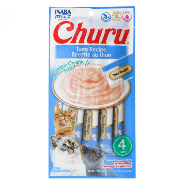 Inaba Churu Creamy Cat Treats with Tuna (4 x 14 gr)