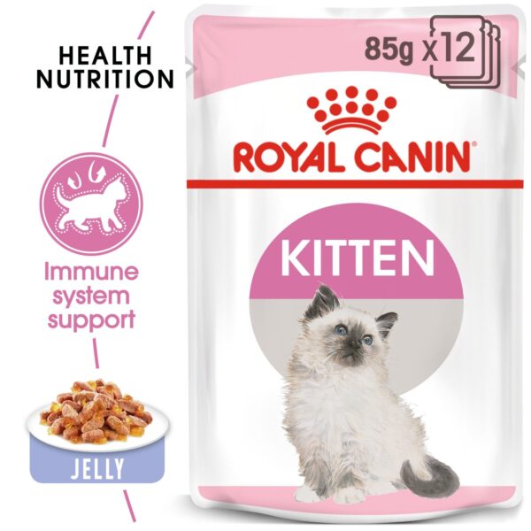 Royal Canin Kitten Jelly (WET FOOD - Pouches) 12x85G - Image 2