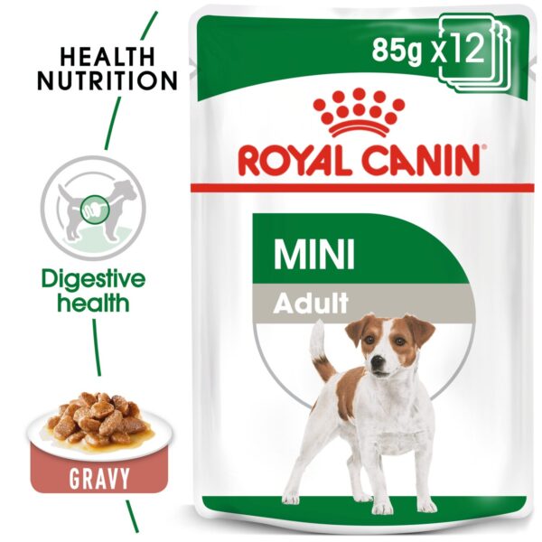 Royal Canin Mini Adult (WET FOOD - Pouches) 12 x 85g - Image 2