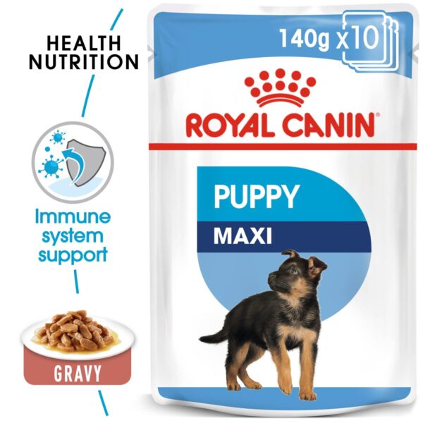 Royal Canin Maxi Puppy (WET FOOD - Pouches) 10 x 140g - Image 2