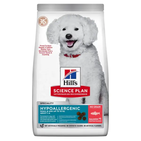 Hill's Science Plan Hypoallergenic Dry Food with Salmon for Small & Mini Breed Adult  Dogs 1.5 kg