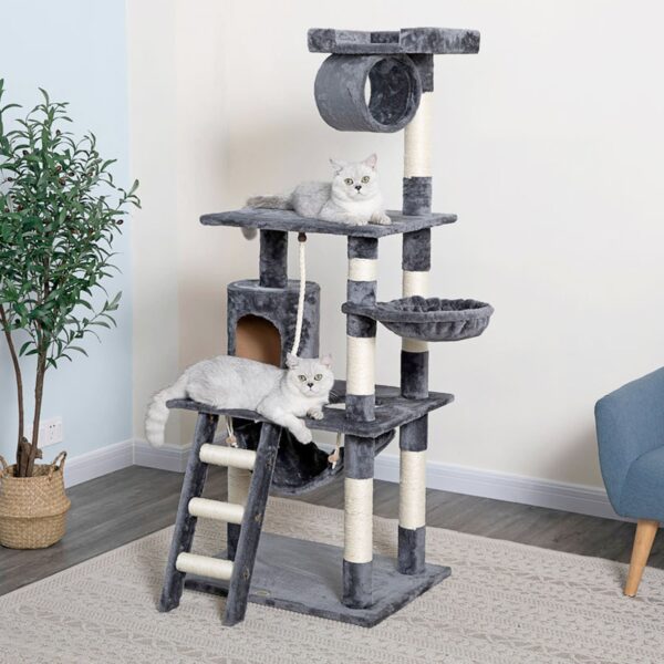 Go Pet Club 62" Classic Cat Tree with Sisal Covered Posts - Image 3